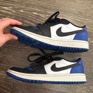 Nike Black and White dunk golf shoes